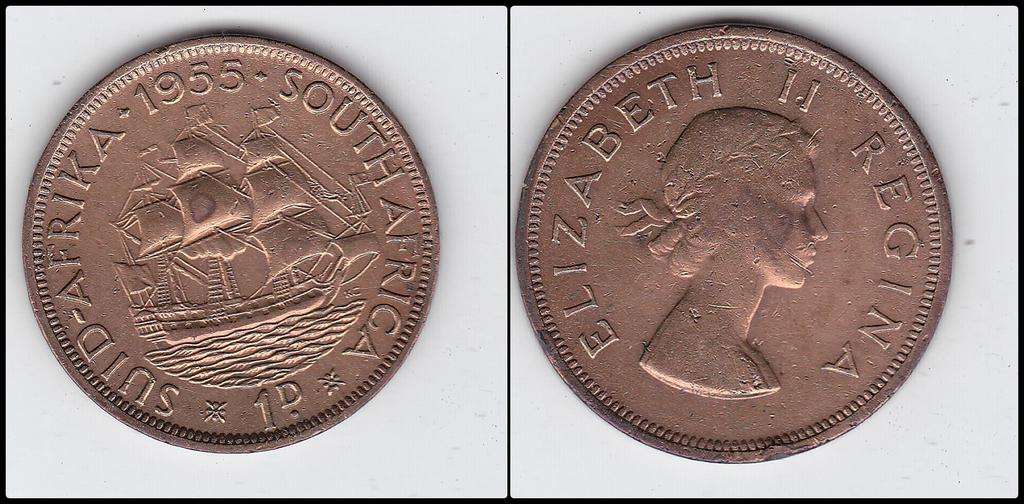 SOUTH AFRICA 1 PENNY 1955