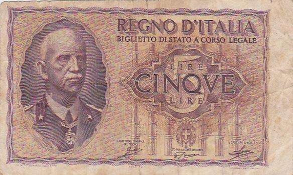 ITAY 5 LIRE 1944