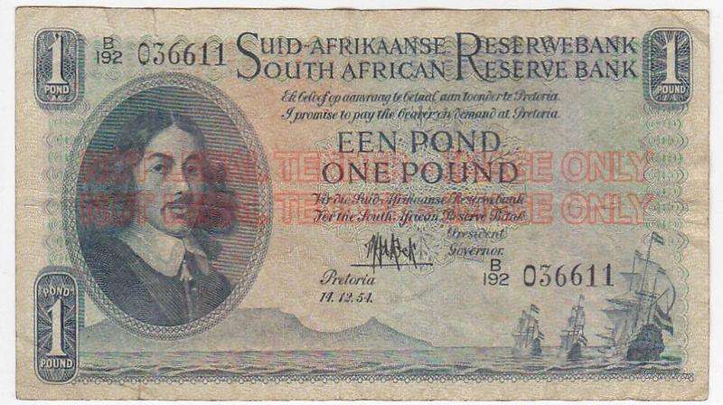 SOUTH AFRICA ONE POUND M.H. DE KOCK B192036611