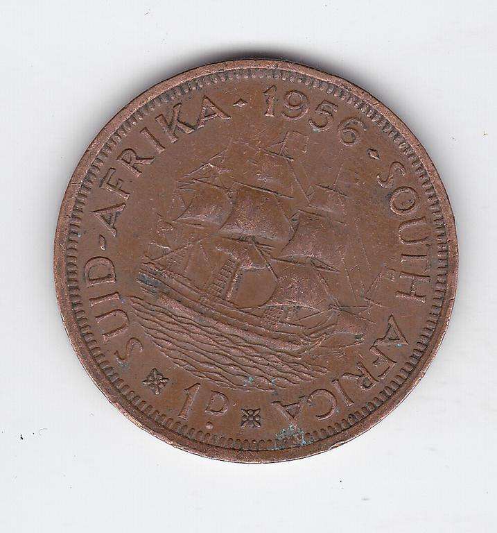 SOUTH AFRICA 1 PENNY 1956