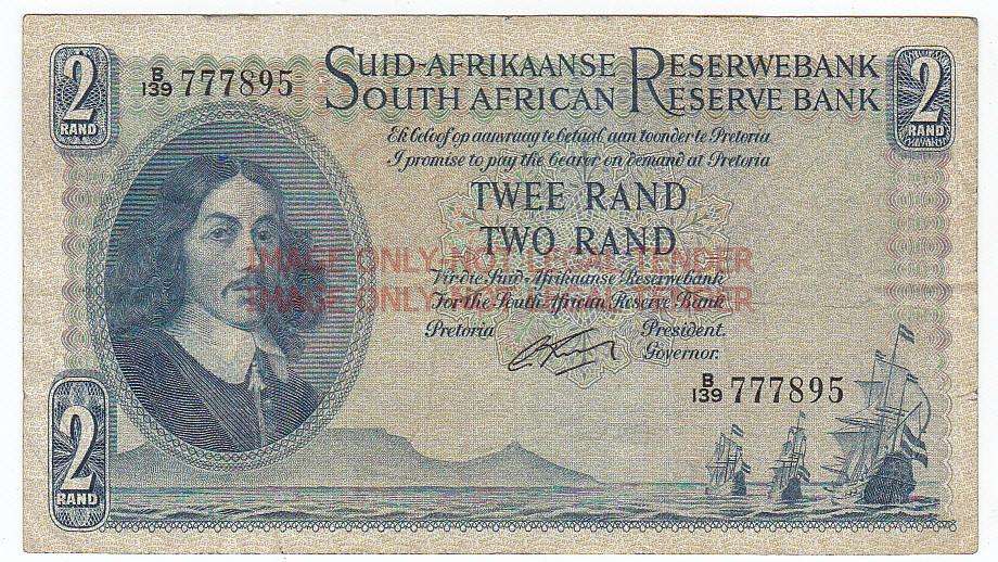 SOUTH AFRICA 2 RAND G.RISSIK B139 777895 / 1962