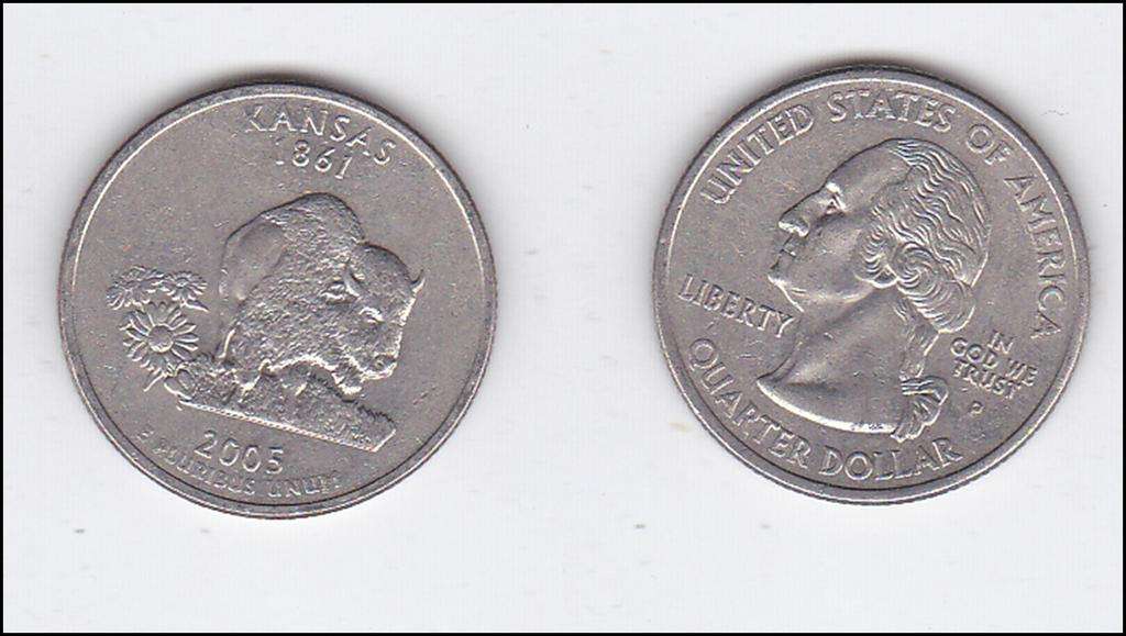 USA QUARTER KANSAS 2005
