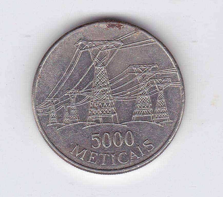 MOZAMBIQUE 5000 METICAIS 1998