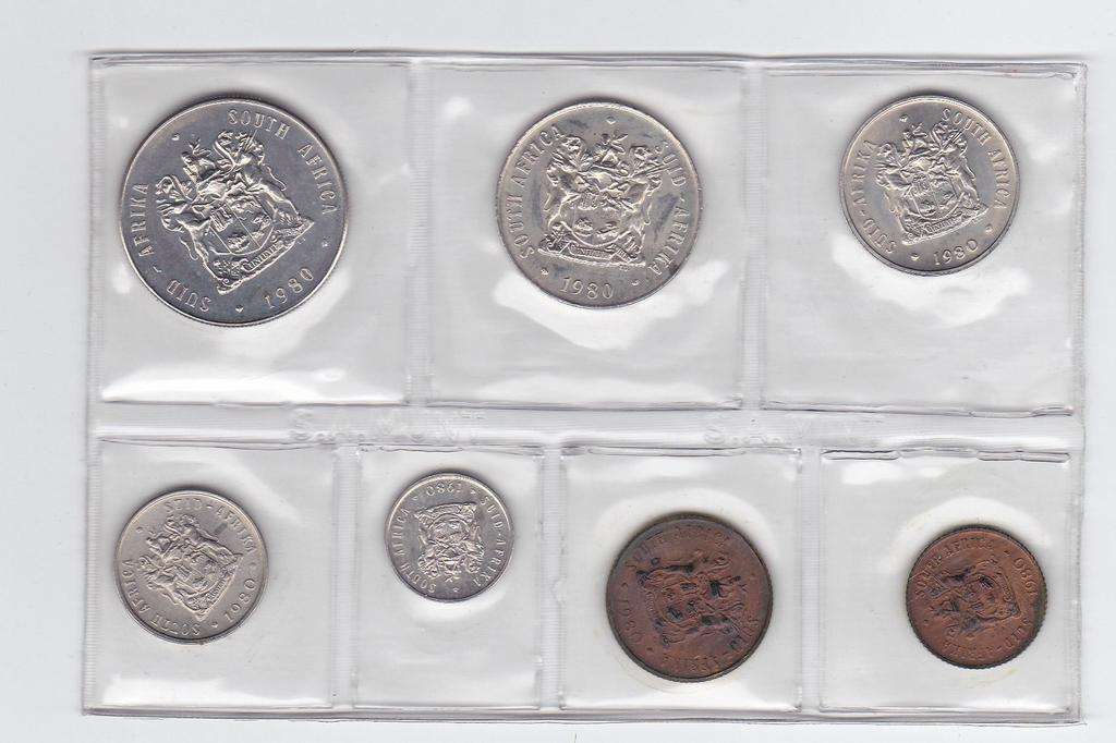 SOUTH  AFRICA MINT PACK 1980