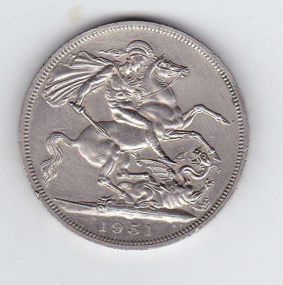 GREAT BRITAIN 5 SHILLINGS 1951