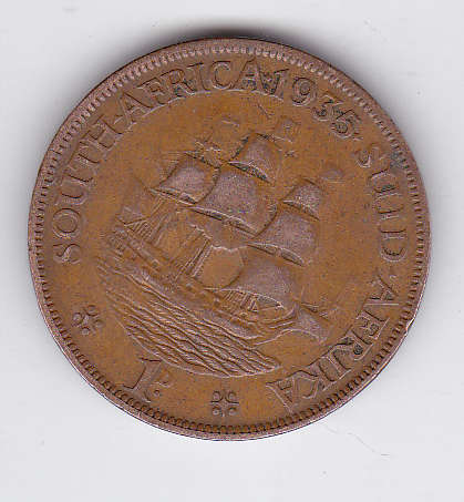 SOUTH AFRICA   1 PENNY 1935