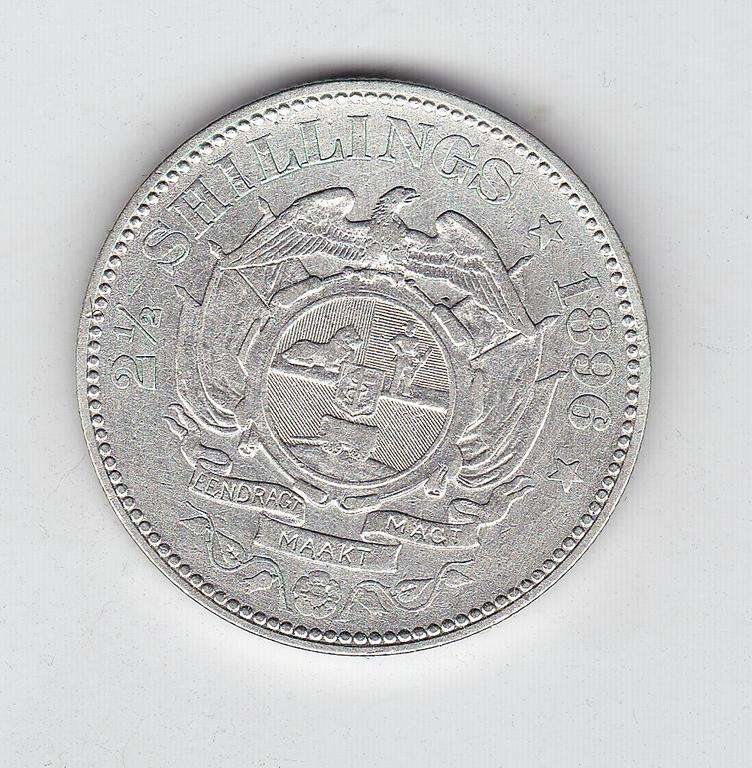 ZAR KRUGER TWO AND A HALF SHILLINGS 1896
