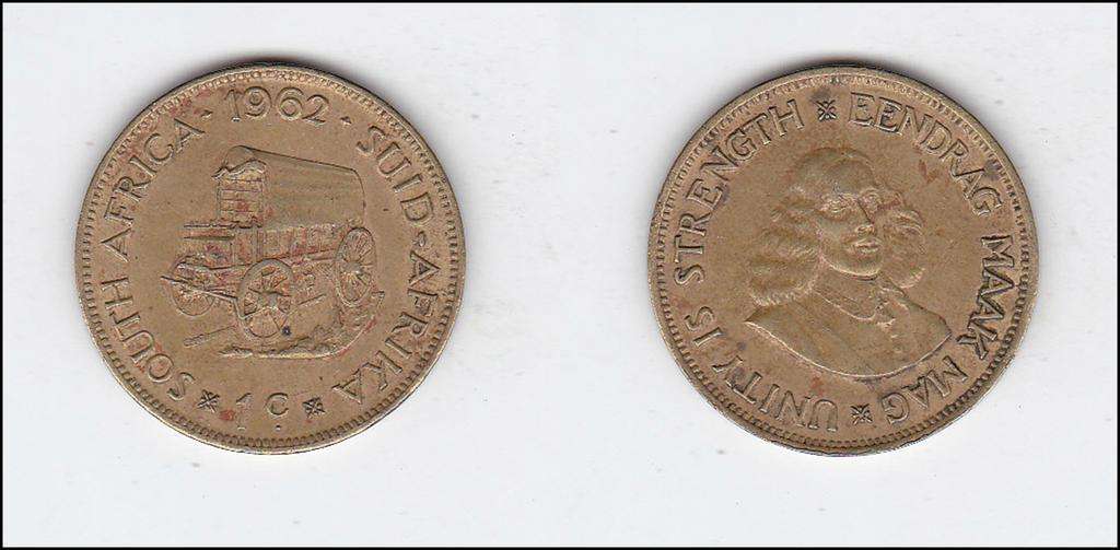 SOUTH AFRICA 1 CENT 1962