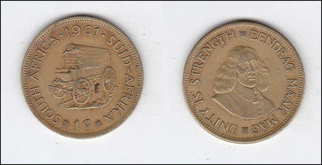 SOUTH AFRICA 1 CENT 1961