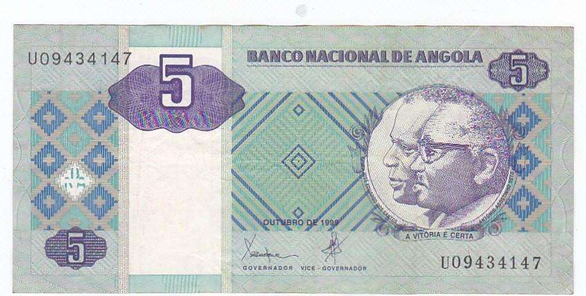 ANGOLA 5 KWANZAS 1999