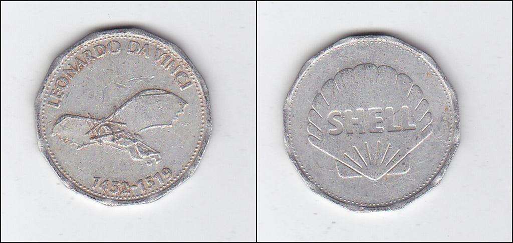 SHELL HISTORY OF FLIGHT LEONARDO DA VINCI TOKEN