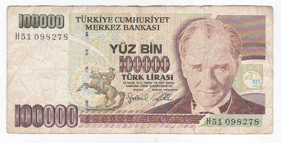 TURKEY 100 000 LIRE