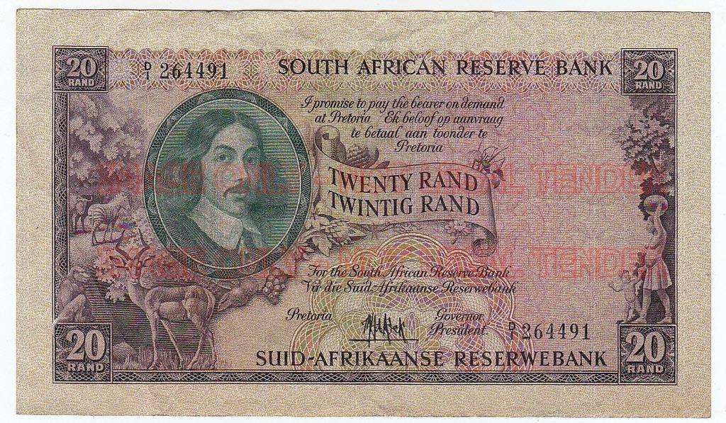 SOUTH AFRICA 20 RAND M.H. DE KOCK D1 264491