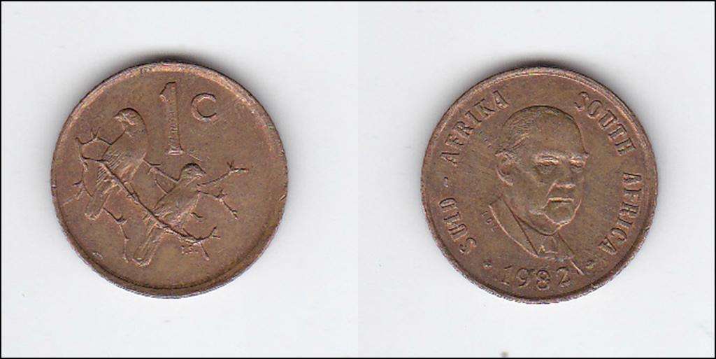 SOUTH AFRICA 1 CENT 1982 HIGH GRADE