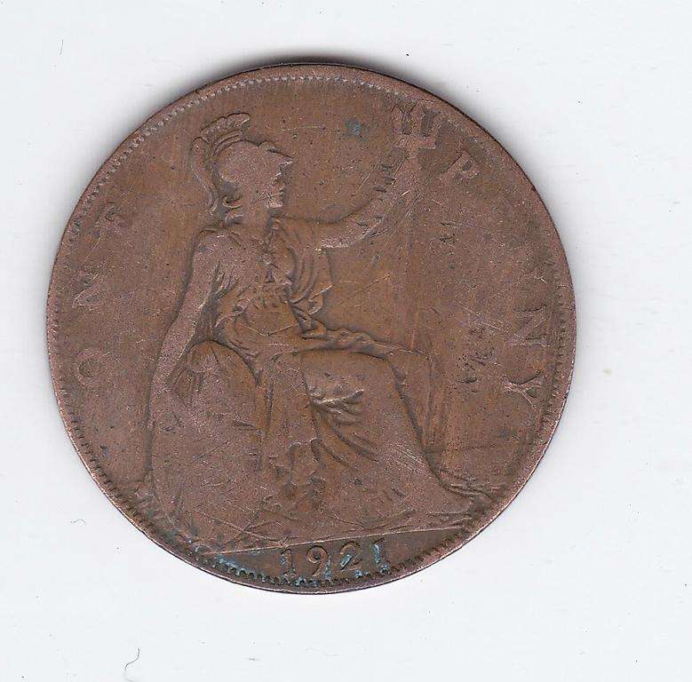 GREAT BRITAIN 1 PENNY 1921