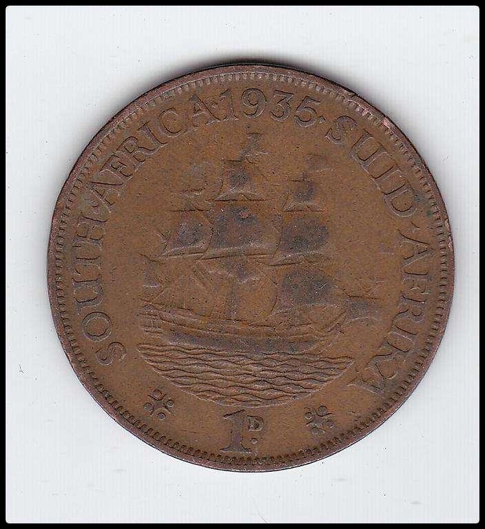 SOUTH AFRICA 1 PENNY 1935