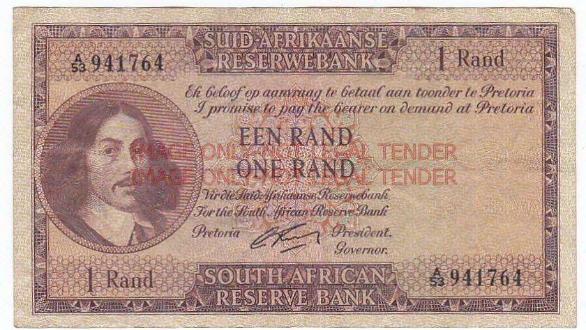 SOUTH AFRICA 1 RAND G.RISSIK A53 941764