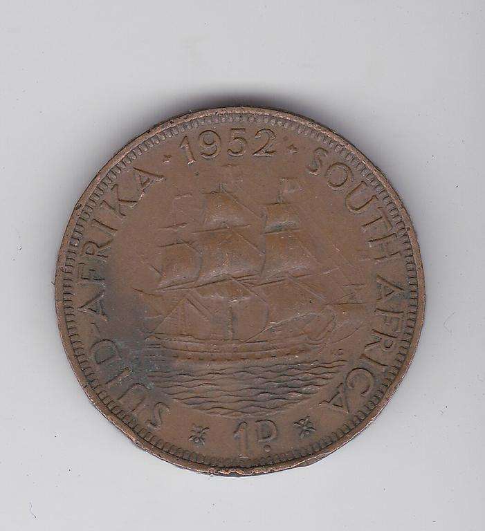 SOUTH AFRICA ONE PENNY 1952