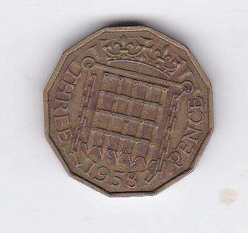 GREAT BRITAIN 3 PENCE 1958