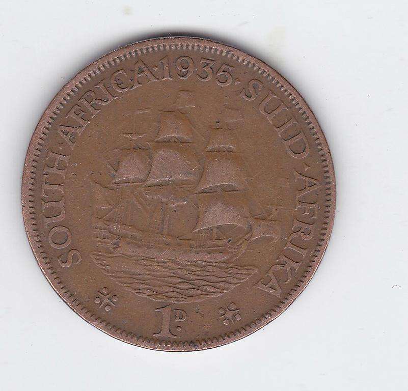 SOUTH AFRICA 1 PENNY 1935