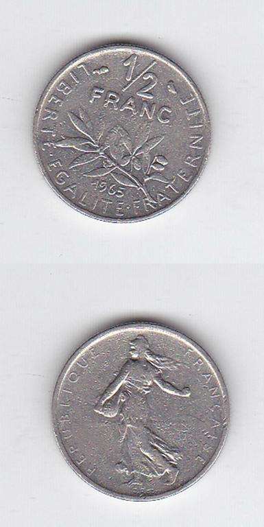 FRANCE HALF FRANC 1965