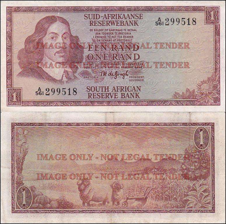 SOUTH AFRICA 1 RAND DE JONGH A561 299518