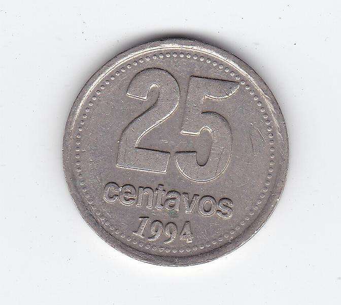 ARGENTINA 25 CENTAVOS 1994