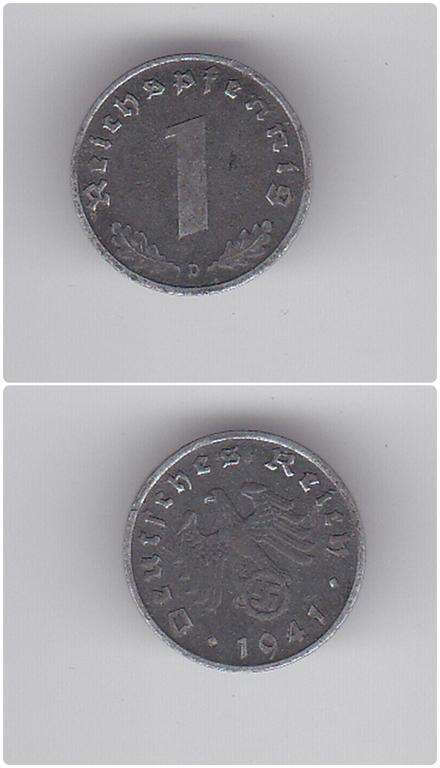 GERMANY 1 PFENNIG 1941 SWASTIKA