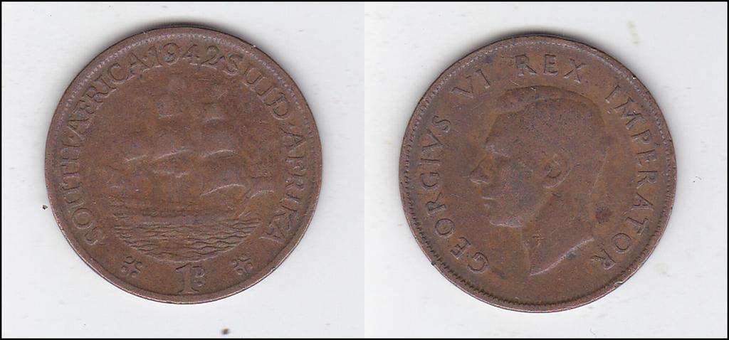 SOUTH AFRICA 1D 1942