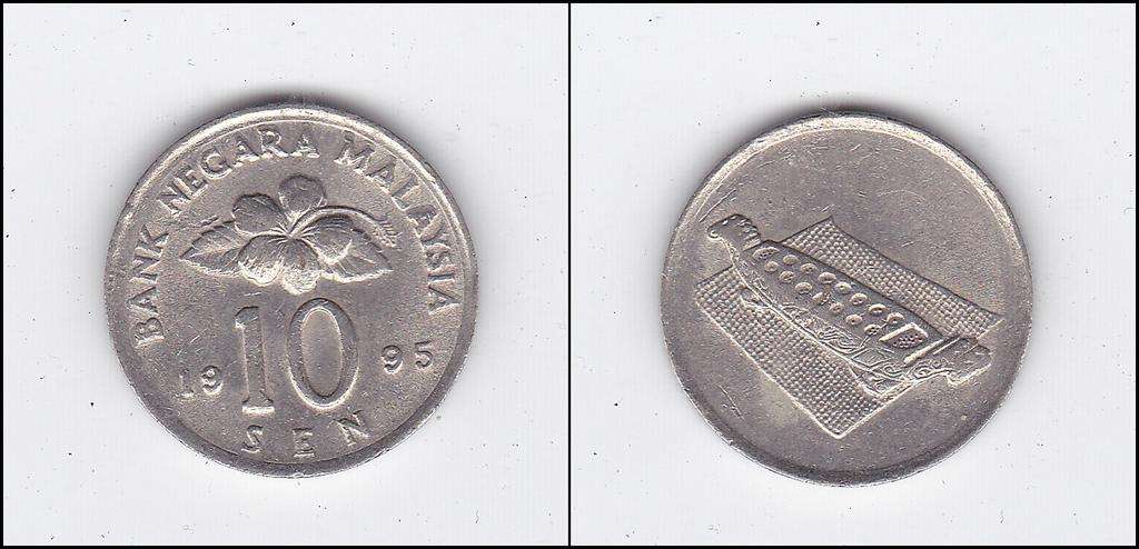 MALAYSIA 10 CENTS 1995