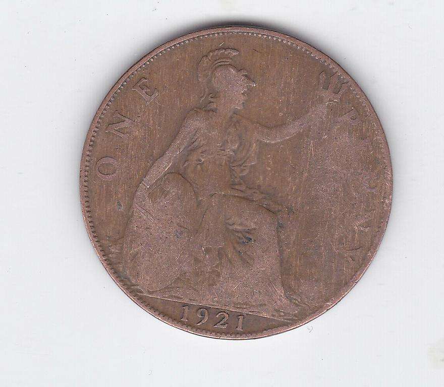 GREAT BRITAIN 1 PENNY 1921