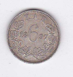 ZAR SIXPENCE 1897