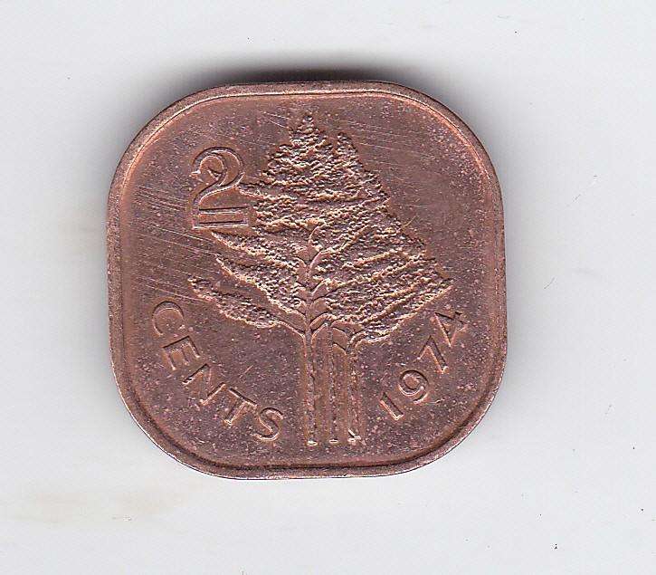 SWAZILAND 2 CENTS 1974