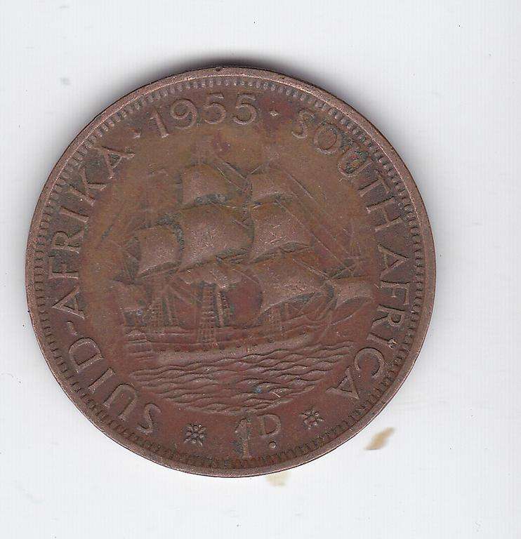 SOUTH AFRICA 1 PENNY 1955