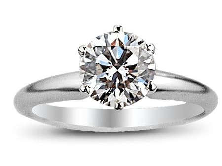 BRILLIANT 1.0CT ROUND DIAMOND SOLITAIRE ENGAGEMENT WEDDING RING SOLID 14K WHITE GOLD