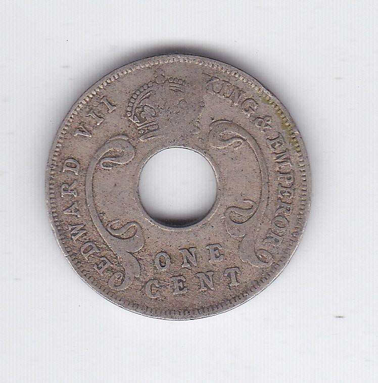EAST AFRICA AND UGANDA PROTECTORATES 1 CENT 1909
