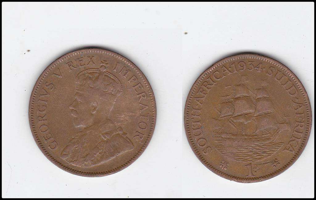 SOUTH AFRICA 1 PENNY 1934