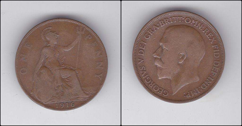 GREAT BRITAIN 1 PENNY 1916