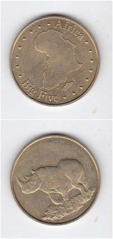 AFRICA BIG FIVE RHINO TOKEN