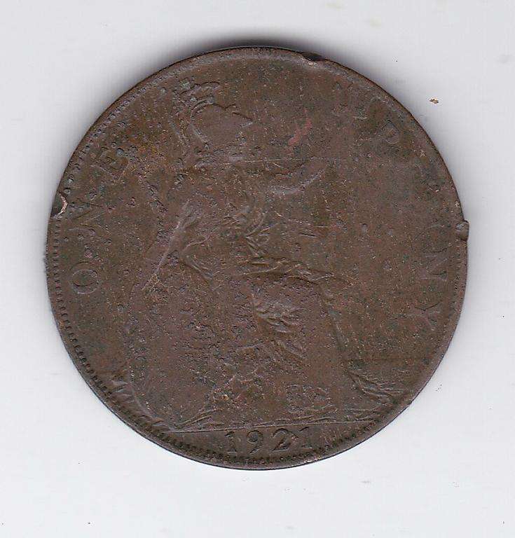 GREAT BRITAIN 1 PENNY 1921