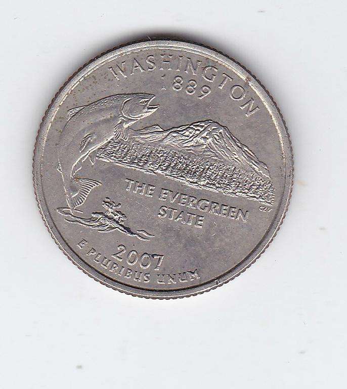 USA QUARTER DOLLAR WASHINGTON 2007