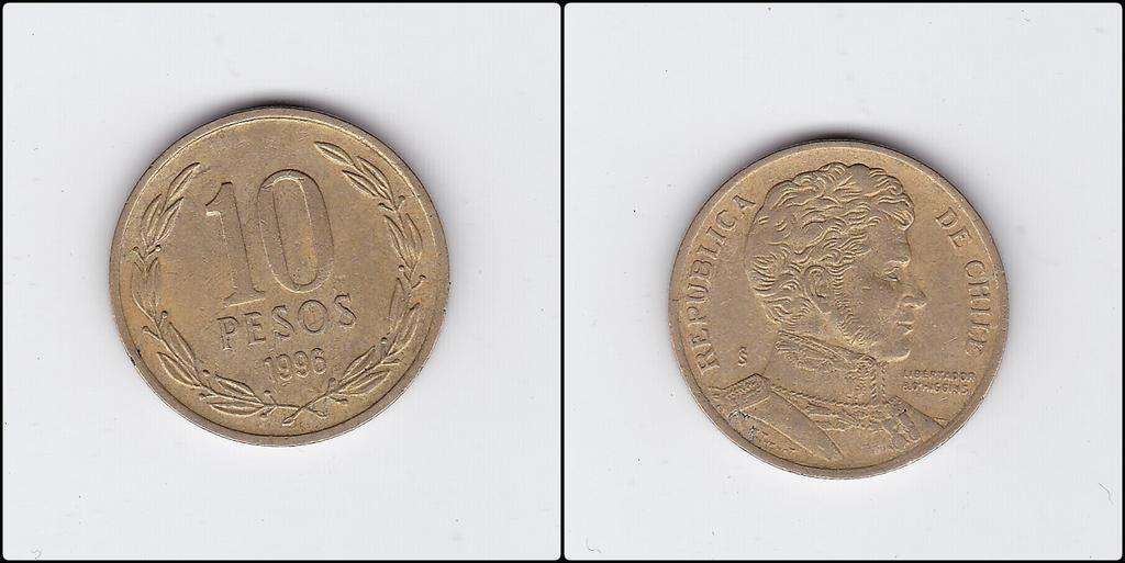 CHILE 10 PESOS 1996