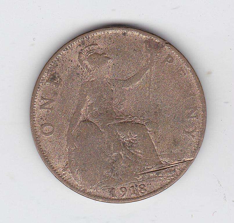 GREAT BRITAIN 1 PENNY 1918