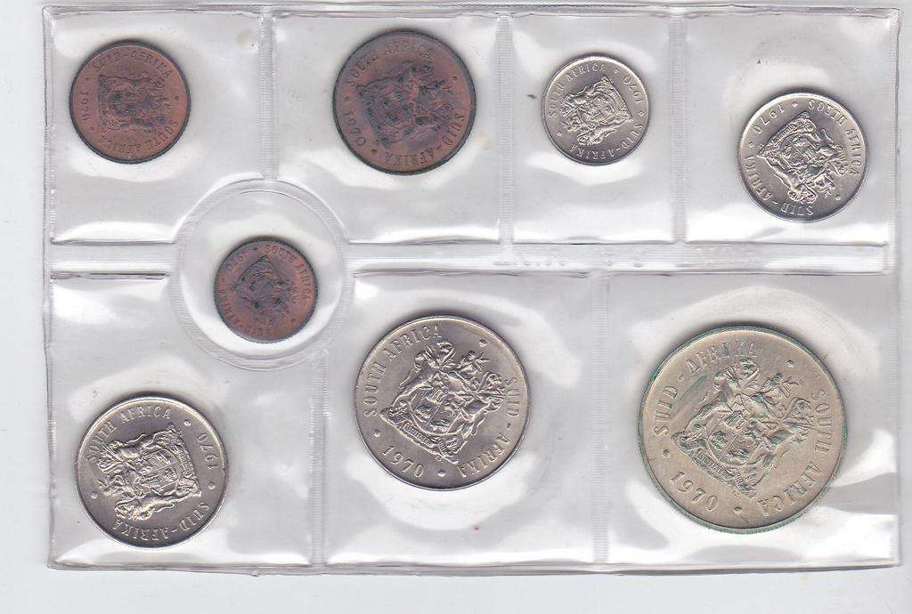 SOUTH AFRICA MINT PACK 1970 INCLUDING SILVER 1 RAND