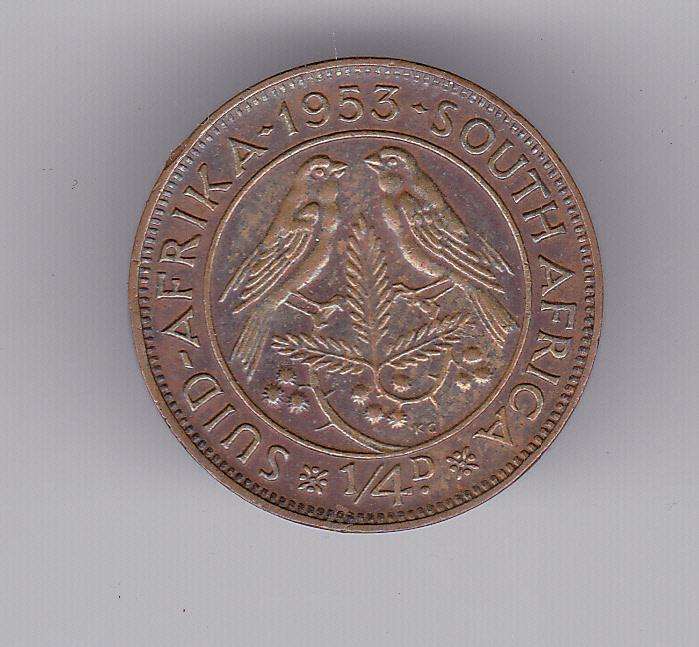SOUTH AFRICA FARTHING 1953