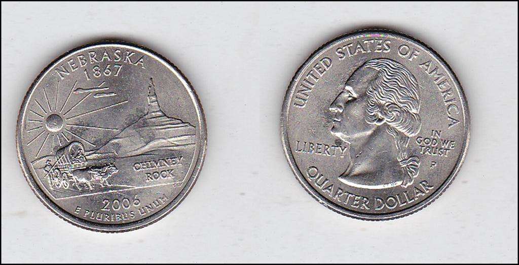 USA QUARTER NEBRASKA 2006 EF