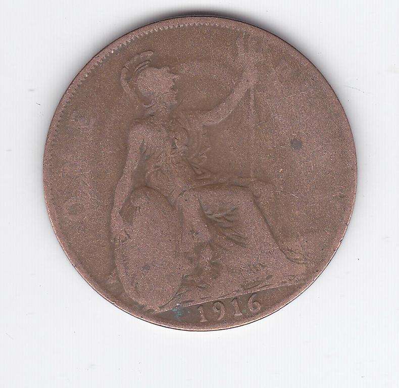 GREAT BRITAIN 1 PENNY 1916