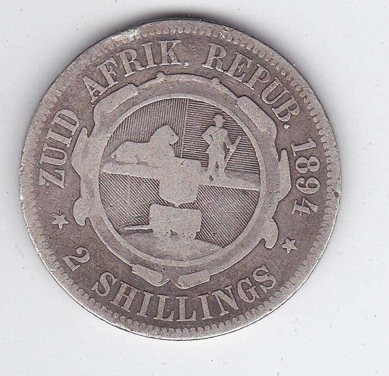 ZAR 2 SHILLINGS 1894