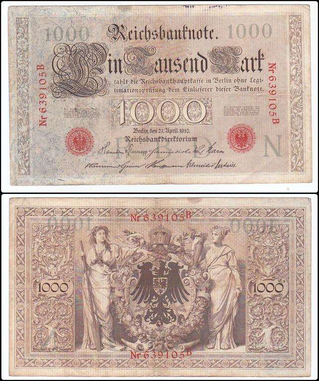 GERMANY 1000 MARK 21 APRIL 1910