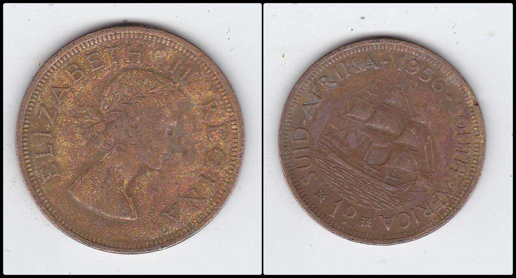 SOUTH AFRICA 1 PENNY 1956